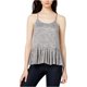 thumbnail image 1 of bar III Camiseta sin mangas Peplum Racerback para mujer, gris, pequeña bar III espalda cruzada, 1 of 2
