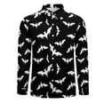 thumbnail image 3 of White Bats Print Shirt Men Funny Animal Casual Shirts Autumn Graphic Blouses Long Sleeve Retro Oversized Clothing Gift, 3 of 6