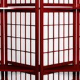 thumbnail image 4 of Oriental Furniture 6 Ft Tall Window Pane with Shelf Room Divider, rosewood, 4 panel, 4 of 4