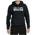 thumbnail image 2 of Wild Bobby, Outnumbered Dad with Girls Gift, Father's Day, Unisex Graphic Hoodie Sweatshirt, Black, Small, 2 of 3