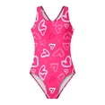 thumbnail image 3 of Girls Swimsuit One Piece Bathing Suits Retro Square Neck Ruched Adjustable Strap Swimwear, 3 of 3