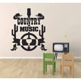 thumbnail image 2 of Country Music Lettering Text Cactus Wall Decals Cowboy Cowgirl Cowboy Boots Music Festival Concert Wall Art Designs Decor Vinyl Stickers For Cars Rooms Windows Bedroom Decoration Size (10x8 inch), 2 of 3