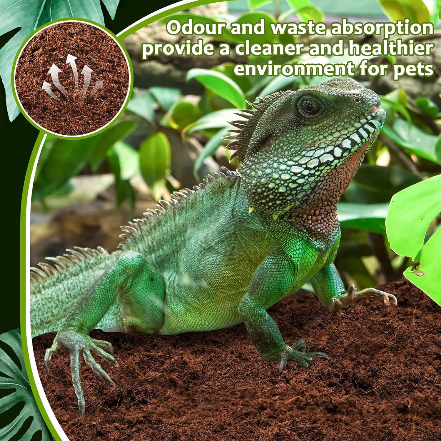 4 Pack Natural Coconut Fiber Substrate for Reptile- Premium Compressed Coconut Husk Terrarium Bedding for Reptile, Tortoise, Frogs, Snakes Hermit Crabs, Burrowing Animals