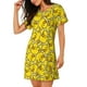 thumbnail image 2 of Balery Ducky Cartoon Animal Yellow Camisón de manga corta con cuello redondo para mujer, cómodo y elegante., 2 of 6