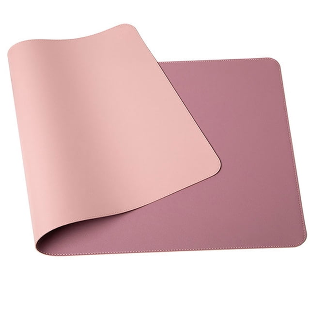 Elegant Desk Protector Mat, Dual-Sided Modern Professional Design Non-Slip Pu Leather, AirTag Case Compatible Universal Pet Collar Size For Office And Home (Soft Silicone)