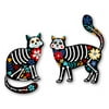 Day of the Dead Sugar Skull Cats Mexican - 12" Each Vinyl Stickers Waterproof Decals