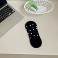 thumbnail image 1 of Zhuge 10 pares de calcetines invisibles para mujer, antideslizantes, de corte bajo, con forro invisible para uso informal y formal, suaves y elásticos, color negro B, 1 of 2