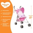 thumbnail image 4 of Adora Be Bright Collection, Baby Doll Stroller with Keychain, Sun Cover and Baby Doll Accessory Storage, Holds Most Dolls Up to 16 inches, Birthday Gift for Ages 3+ - Bunny, 4 of 5