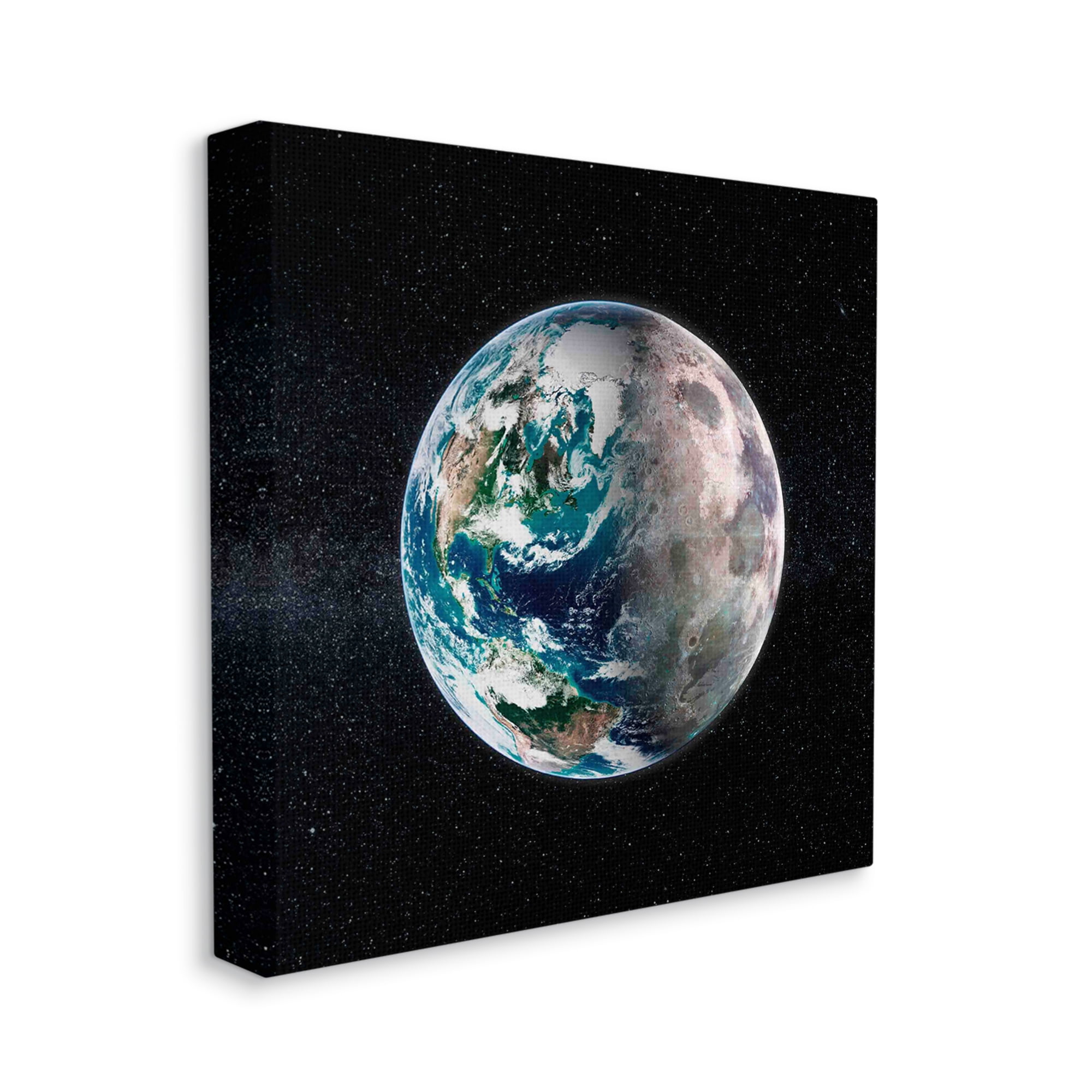Stupell Industries Earth in Galaxy Fairy Tales & Fantasy Photography Gallery Wrapped Canvas Print Wall Art, 36 x 36