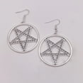 thumbnail image 6 of Punk Gothic Jewelry Pentagrams Pendant Earrings Witchcraft Amulet Earrings, 6 of 14