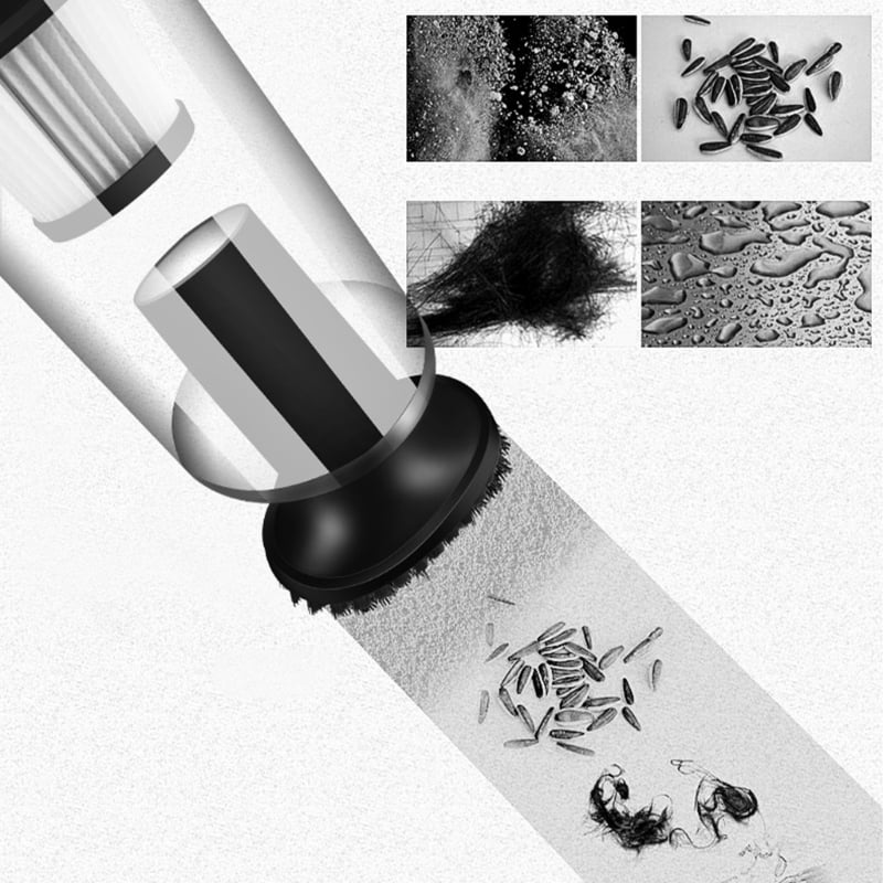MultiFunctional Hand Vacuum, 6000PA USB Powered Car Vacuum Cleaner Quick Clean Up Tool for Pet Hair, Crumb, Debris