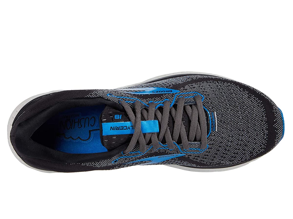Brooks Mens Launch 7 Running Shoe 8 Black/Ebony/Blue - image 3 of 5