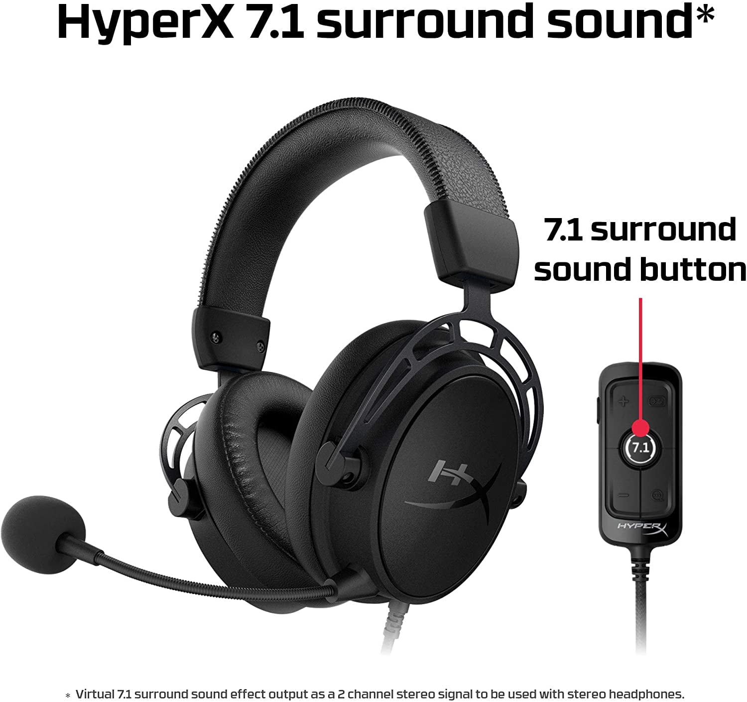 Op en neer gaan Verbetering Verrijking HyperX Cloud Alpha S HX-HSCAS-BK-WW, PC Gaming Headset, 7.1 Surround Sound,  Adjustable Bass, Dual Chamber Drivers, Memory Foam, and Noise Cancelling  Microphone, Blackout (Manufacturer Used) - Walmart.com