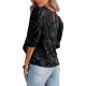 thumbnail image 5 of Camisa holgada de gasa con mangas abullonadas y textura floral Adepaton BST2002918-3, 5 of 6