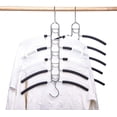thumbnail image 1 of Nature Smile 4 Pack 5 in 1 Anti Slip Clothes Hangers,Space Saver Magic Metal Hangers,Multi Layers Wardrobe Clothes Rack,Heavy Duty Metal Blouse Hanger Closet Storage Organizer, 1 of 7