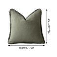 thumbnail image 2 of Bohemian Style Decorative Pillow Cover 45X45Cm, Linen Blend With Tassel Fringe, Luxury Soft Throw Pillowcases For Sofa Couch Living Room Bedroom Patio, 2 of 3
