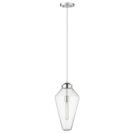 

17 x 9 x 9 in. Ballina 1-Light Polished Nickel Mini-Pendant