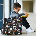thumbnail image 5 of Haosy 3 Ring Zipper Binder with Shoulder Strap Waterproof Trapper Keeper 2 Inch D-Ring 500 Sheets Capacity, Crazy Cool Skull, 5 of 7
