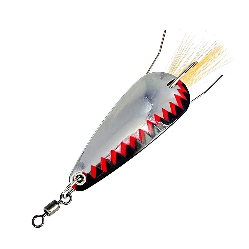 HannLk Metal Spoon Baits with Tail for Broad Water Search and Cast Use