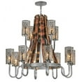 thumbnail image 2 of Meyda Tiffany 147189 Barrel Stave 12 Light 44" Wide Chandelier - Nickel / Natural Wood /, 2 of 5