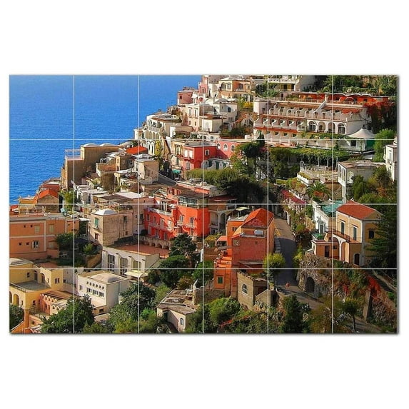 Coastal Ceramic Tile Mural Kitchen Backsplash Bathroom Shower, 400551-M64