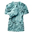 thumbnail image 4 of Camisetas de Manga Larga de los Hombres Relief Steed Impresión Gráfica Tee, Sudadera de Cuello de la Tripulación Casual para Al Aire Libre, Vacaciones Y Uso Diario, 4 of 8