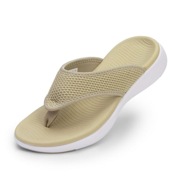 BURUDANI Women's Soft Cushion Flip Flops Thong Sandals Slippers for Indoor and Outdoor with Arch Support