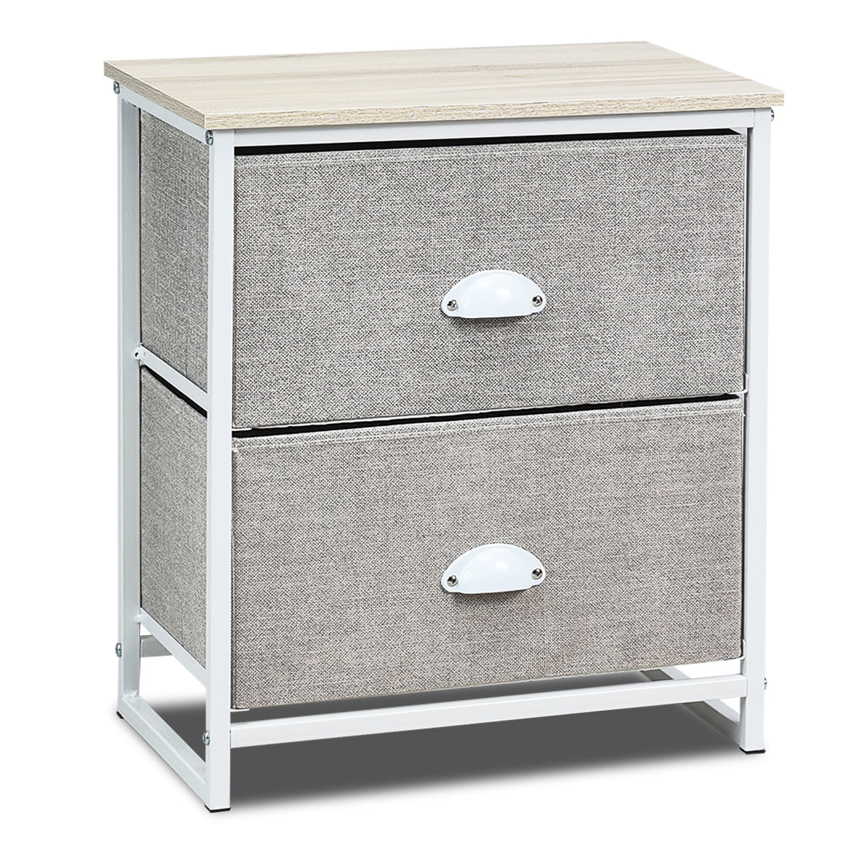 2Drawer Nightstands Organizer End Table Storage Unit Bedroom Walmart