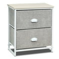 thumbnail image 1 of Patiojoy 2-Drawer Nightstands Organizer End Table Storage Unit Bedroom, 1 of 5