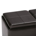 thumbnail image 6 of Avalon 42 inch Wide Contemporary Storage Ottoman in Slate Grey Linen Look Fabric, 6 of 7