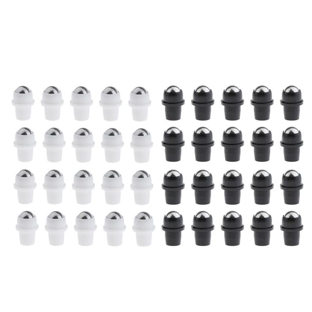40 piezas de accesorios de bolas de rodillo de aceite esencial para rollo de Colcomx Aceites Esenciales Roller Ball Top