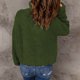thumbnail image 4 of Suéter de cuello en V para mujer, blusa informal de moda con mangas de color liso y cuello en V fruncido, suéter para mujer, 4 of 6