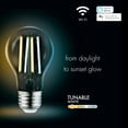 thumbnail image 2 of Globe Electric LED Filament A19 Wi-Fi Smart bulb Tunable White, 3-pack, 2 of 3