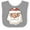 Heather and White, variant on Inktastic Cute Santa Claus Face Boys or Girls Baby Bib