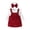 A02-Z1A Wine, variant on Baby Girl Clothes Newborn Long Sleeve Romper Bow Overall Dresses Suspender Skirt Headband Set Infant Fall Winter Outfits (Red,9-12 Months)