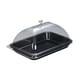 thumbnail image 1 of Soporte para tartas con bandeja para servir postres en forma de cúpula, portátil y elegante, para cubrir alimentos. Negro, 1 of 9