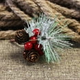 thumbnail image 4 of 20 Pcs Pics de Pin Artificiels, Tiges de Baies Rouges avec Flocons de Neige Houx Floqué Mini Branches de Pin Artificiel pour Décorations d'Arbre de Noël Bricolage Décoration Maison, 4 of 6