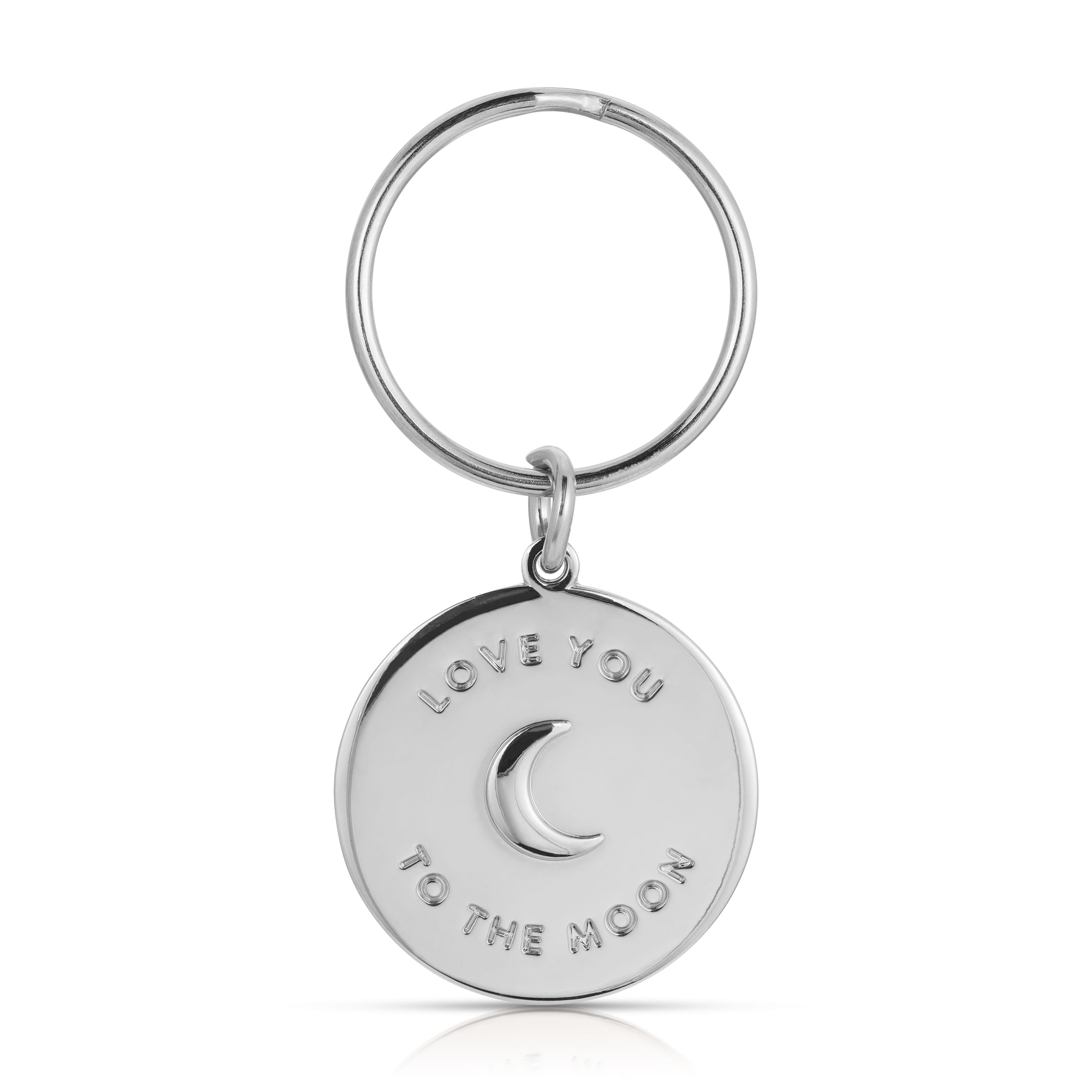 Love you to the Moon Round Keychain