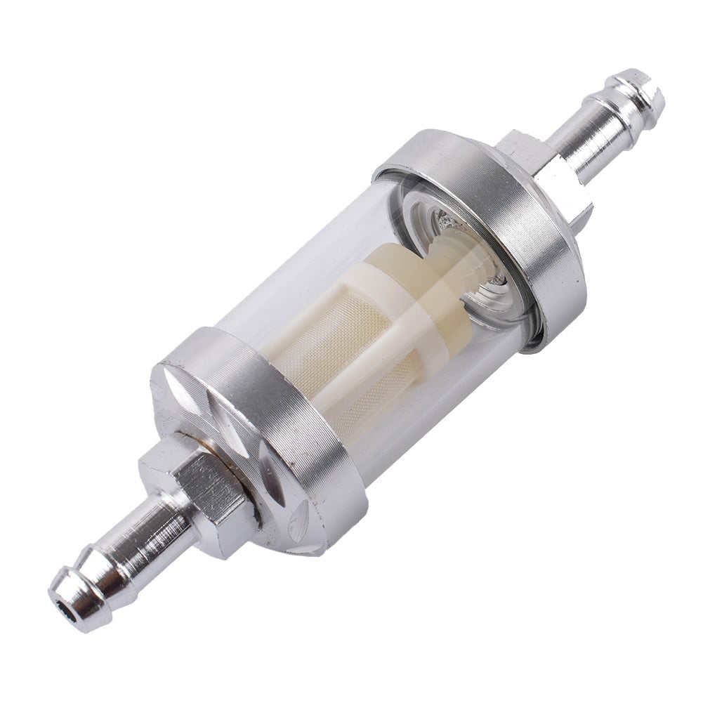 8Mm Universal Aluminum Alloy Large Inline Fuel Filter Petrol Dirt For
