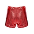 thumbnail image 4 of inlzdz Kids Girls Shiny Sequin Dance Shorts Gymnastics Athletic Tumbling Bottoms Boyshorts Red 6, 4 of 5