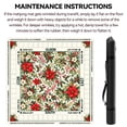 thumbnail image 4 of American Mahjong Mat with Rules, Christmas Hummingbird Poinsettia Design, 31.5 x 31.5 Inch, Non-Slip Waterproof Mahjong Table Mat with Carry Bag, 4 of 9