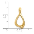 thumbnail image 3 of 14K Yellow Gold Charm Pendant 21 mm 9 Chain Slide Omega, 3 of 3