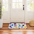 thumbnail image 3 of Yayeee Doormat for Indoor Entrance 32" x 20" Non Slippery Floor Rug, Yellow Retro Shapes, 3 of 8
