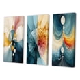 thumbnail image 3 of Designart "Circular Harmony Contemplating Divinity IV" Modern Geometric Wall Art Set Of 3 - Turquoise Abstract Canvas Set For Living Room Decor, 3 of 7