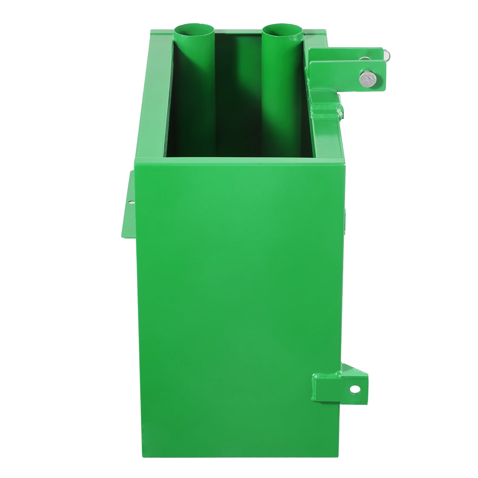 VEVOR Ballast Box, 3-Point Category 1 Tractor Ballast of 800lbs Capacity, for 2 Inch Hitch Receiver, Heavy-Duty Steel 4.3 ft³ Large Volume Loader Attachment with Sliding Door, Green