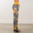 thumbnail image 5 of SOMER Lounge Pants for Women Casual Floral Wide Leg with Drawstring Comfy Palazzo Stretch Pajama Bottoms, 5 of 6