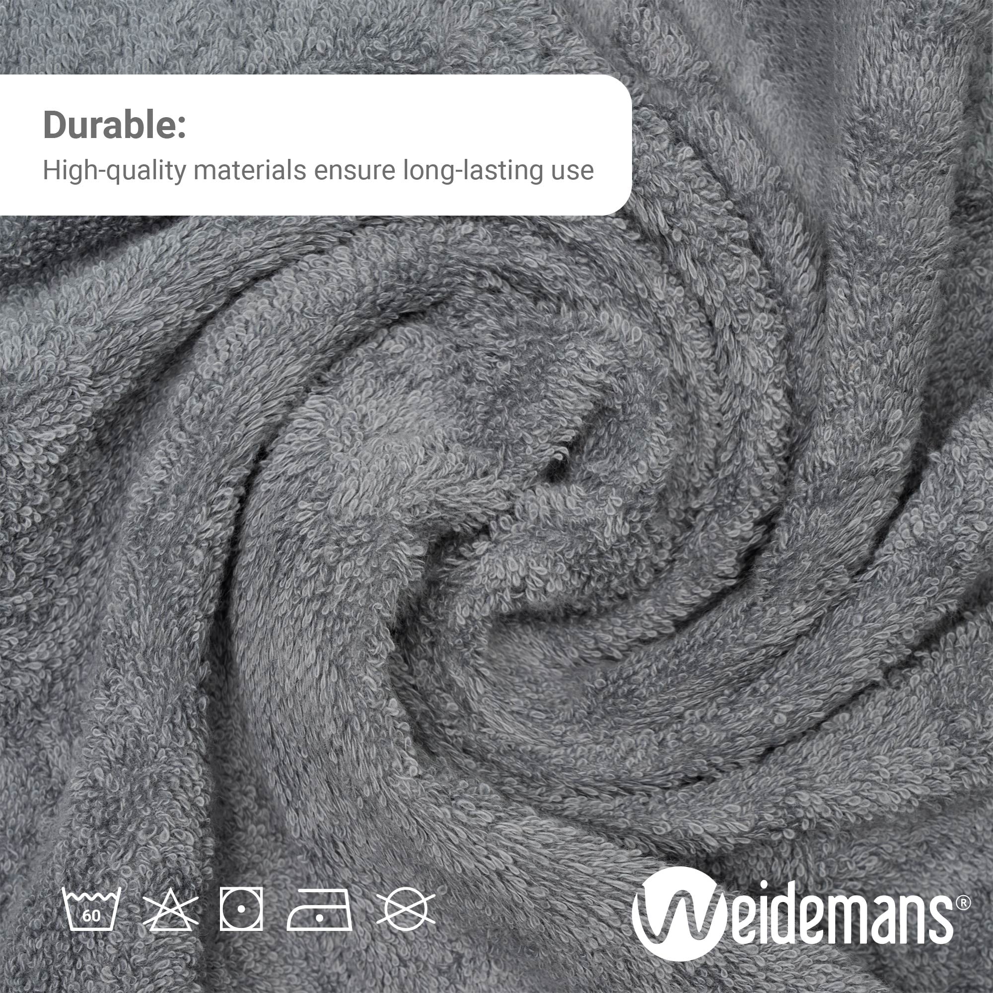 Premium 8 Pieces Towel Set including 2 Bath Towels 30" x 56", 2 Hand Towels 18" x 30" and 4 Washcloths 13" x 13" - Color: Dark Grey & Sand |100% Cotton |Machine Washable high Absorbency
