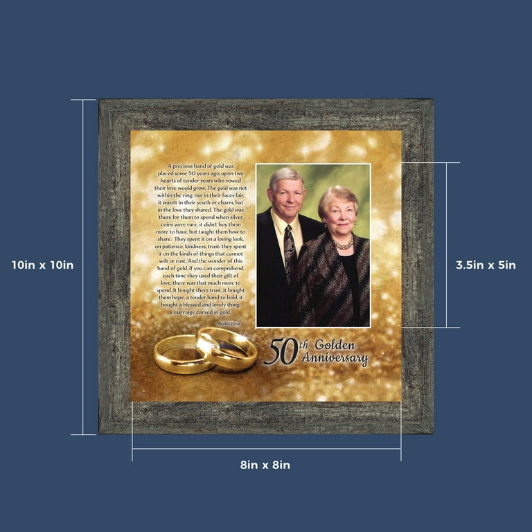 50th Wedding Anniversary Gifts for Parents, 50th Anniversary Decorations  for Party, Golden Anniversary 50 Year Gifts, 50th Anniversary Gifts for Couples,  Gift with 50th Anniversary Card 6314B 