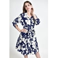 thumbnail image 4 of Vestido camisero con estampado floral Roman Fashion /Juvenil, 2659 (Marino flores) azul marino M, 4 of 5