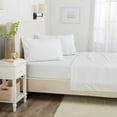 thumbnail image 2 of Great Bay Home Striped Microfiber Wrinkle Resistant Sheet Set  (Full, Light Grey), 2 of 7